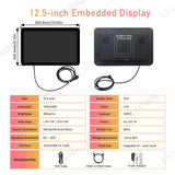 LESOWN E125-F01GBT 12.5 Inch 16:9 1920x1080 Industrial Panel Mount Display Factory Automation Embedded Monitor with VGA/HDMI/USB for Laptop