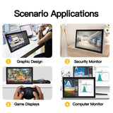 LESOWN N215-E02T/N215-E03T 21.5 inch Touchscreen Monitor 1080P FHD VESA 100 Mount Industrial LCD Screen Display HDMI VGA  Black White