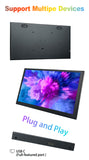 LESOWN P70D 7 inch USB C Monitor 1024x600 Small Portable Monitor Widescreen LCD Extension Display