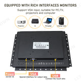 LESOWN E120-A01GBR Embedded Display Raspberry Pi 12 Inch 1024x768 LCD Open Frame Touch Monitor Panel Mount for Factory Automation TV CCTV PC
