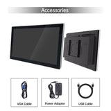 LESOWN N215-E02T/N215-E03T 21.5 inch Touchscreen Monitor 1080P FHD VESA 100 Mount Industrial LCD Screen Display HDMI VGA  Black White