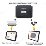 LESOWN E120-A01GBR Embedded Display Raspberry Pi 12 Inch 1024x768 LCD Open Frame Touch Monitor Panel Mount for Factory Automation TV CCTV PC