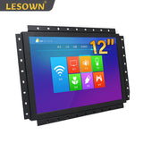 LESOWN E120-A01GBR Embedded Display Raspberry Pi 12 Inch 1024x768 LCD Open Frame Touch Monitor Panel Mount for Factory Automation TV CCTV PC