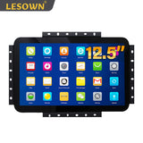 LESOWN E125-F01GBT 12.5 Inch 16:9 1920x1080 Industrial Panel Mount Display Factory Automation Embedded Monitor with VGA/HDMI/USB for Laptop