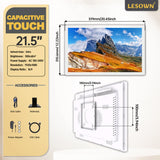 LESOWN N215-E02T/N215-E03T 21.5 inch Touchscreen Monitor 1080P FHD VESA 100 Mount Industrial LCD Screen Display HDMI VGA  Black White