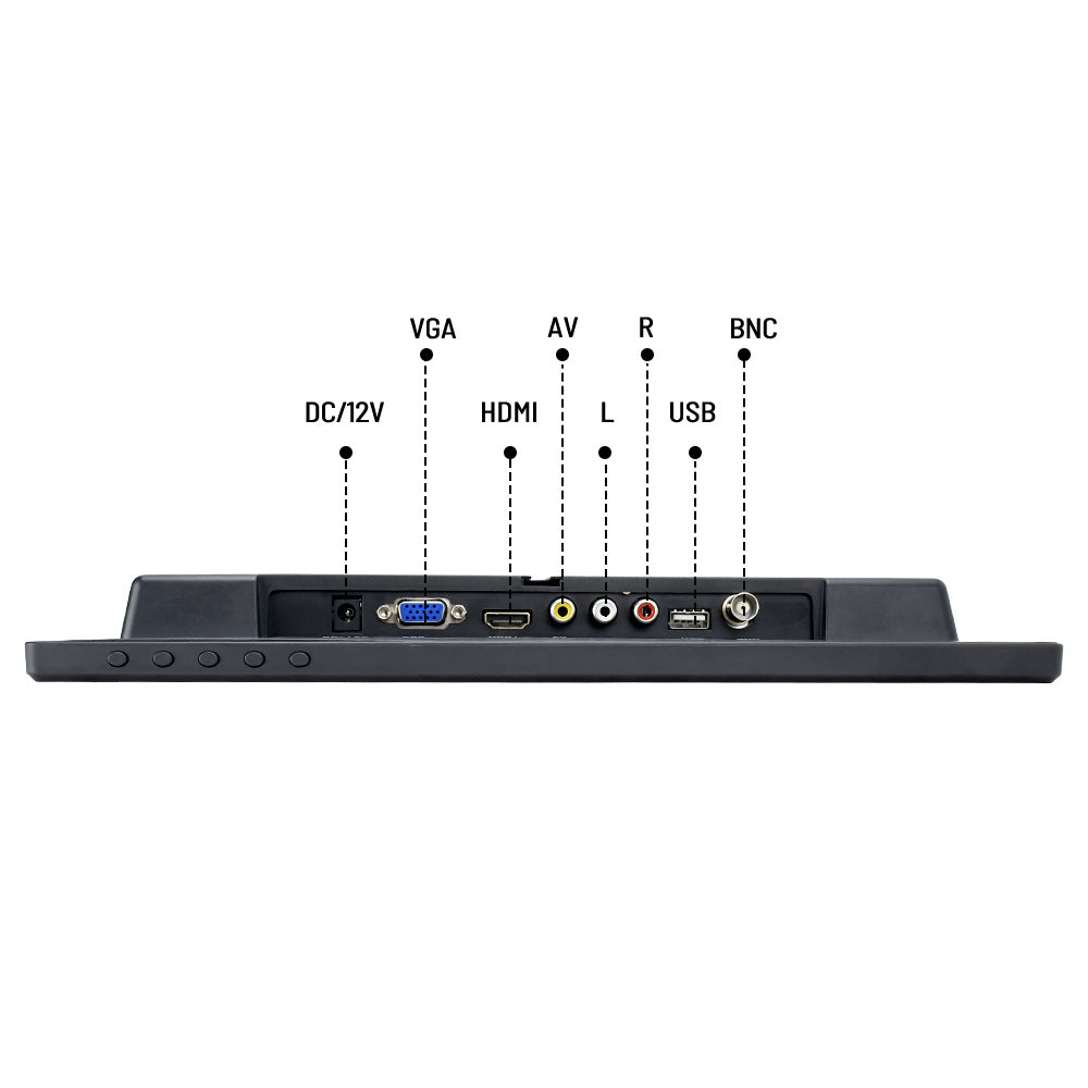 LESOWN N133 Widescreen 13.3 inch Full HD 1920x1080 IPS Screen LCD Monitor Video Input with Speakers