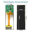 LESOWN M79-A01S M79-A01T 7.9 Inch Long Strip HDMI Display 400x1280 IPS Bar GPU Temperature Monitoring Display