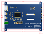 LESOWN R5P-ST 5inch DSI Display 800×480 IPS Touchscreen for Raspberry PI