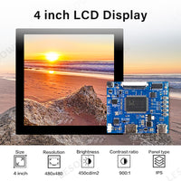 LESOWN M40-A01T 4inch LCD Screen 40pin 480x480 IPS Display USB-C 5V HDMI Port  Full Viewing 3SPI+18RGB Interface Module with Driver Board