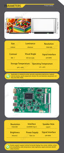 LESOWN M141-A01T  Ultrawide Long Strip Screen Display 14.1 inch mini HDMI USB-C 550x1920 IPS LCD Display Module for Aida64 Computer
