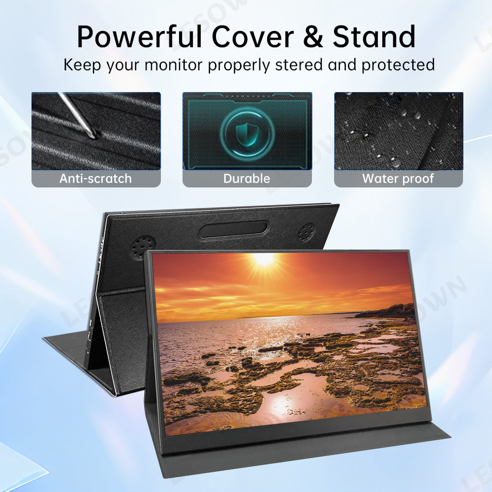 LESOWN P140GHR External 14" 144Hz Secondary Monitor 2560×1600 IPS Portable Display with HDMI USB Type-C for Laptop Switch Xbox Windows