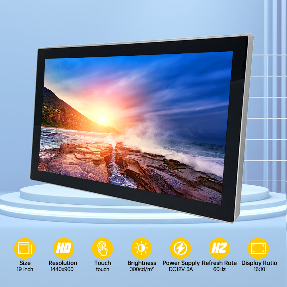 LESOWN N190-E03S/N190-E04T 19 inch Widescreen Industrial Monitor VESA 1440x900 HD Capacitive LCD Screen Display