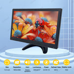 LESOWN N116 Small Size 11.6 inch 1080p Widescreen LCD VGA HDMI VESA Monitor 1366x768 IPS Resistive Touch Display Built-in Speakers