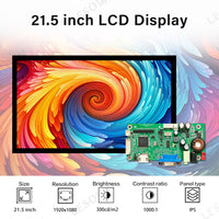 LESOWN M215-A01T Ultrawide Screen 21.5 inch IPS Touch 1920x1080 Full HD Display HDMI VGA LVDS Interface DC12V 2A Powered Module for Industry