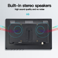 LESOWN N90 HDMI Monitor 9 inch Touchscreen Wide 16:9 1024x600 HD LCD Computer Game Security Display Sub Screen with Speakers