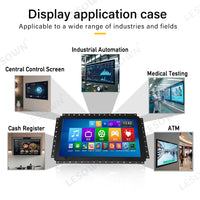 LESOWN E156-C01GBT Open Frame 15.6 Inch Embedded Display 1920x1080 IPS LCD Touch Monitor Panel Mount Wide Temperature Range (-20°C to 70°C)