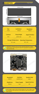 LESOWN M145-A01T Long Stretched Screen 14.5 inch IPS Touch 2560x720 QHD 1500:1 USB-C HDMI Strip Bar Secondary Display LCD Panel Module
