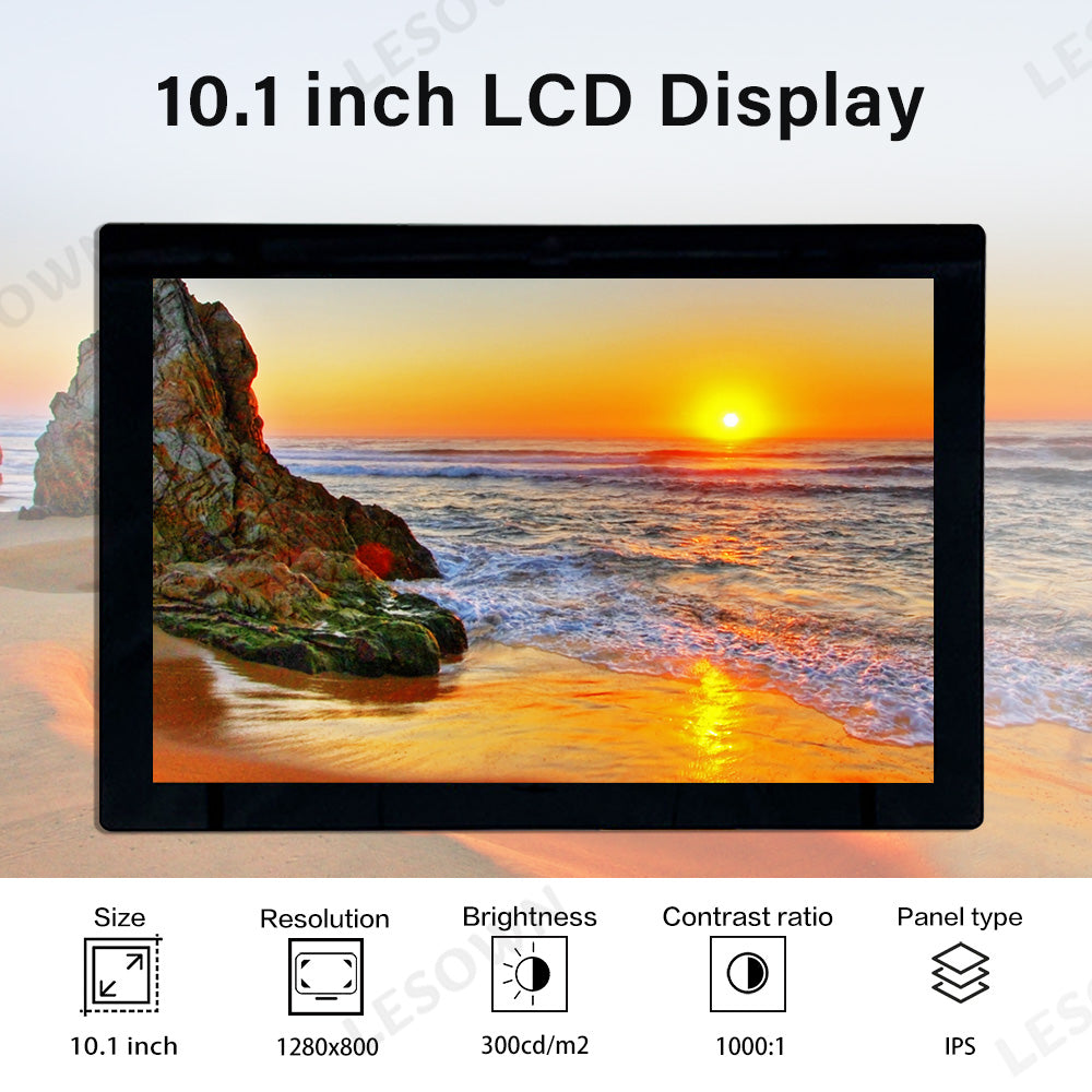 LESOWN M101-B01T Widescreen 10.1 inch Touch Display IPS 1280x800 HD Resolution LVDS HDMI VGA Interface LCD Screen Module for Computer