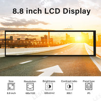 LESOWN M88-A01S/M88-A01T 8.8" Bar Monitor 480x1920 IPS Stretched LCD Expand Display for PC Case Raspberry Pi AIDA64