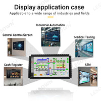 LESOWN E195-C01GBT Embedded Display 19.5'' Open Frame Monitor 1600x900 Touch Monitor with VGA/HDMI/Audio/USB(touch) for Factory Automation
