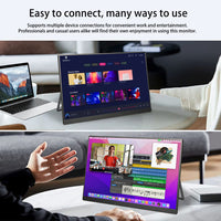 LESOWN P116KPS 11.6 inch 768P Portable Monitor 60Hz Wide Screen USB-C Display with Holder for Laptop Phone Xbox PS4 PS5 Switch
