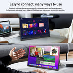 LESOWN P116KPS 11.6 inch 768P Portable Monitor 60Hz Wide Screen USB-C Display with Holder for Laptop Phone Xbox PS4 PS5 Switch