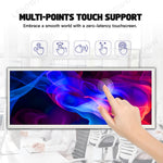 LESOWN P123WPT P123GPT 12.3'' Ultra-Wide Horizontal Display 1920x720 Portable Bar Monitor Extra Screen for Laptop PC Gaming Work & Entertainment
