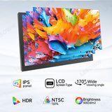 LESOWN P101D-T Small USB C 10.1 inch Monitor 1024x600 Touchscreen Display Aida64 PC Temperature Monitoring
