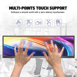LESOWN P126GPT 12.6 inch USB C Stretched Bar LCD Monitor HDMI Touchscreen Portable Display Extended