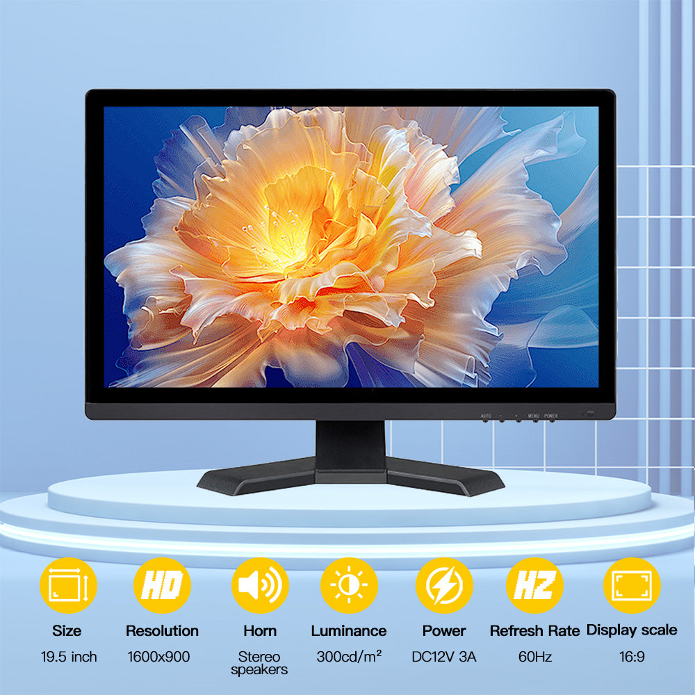 LESOWN N195-E01T 19.5 inch Industrial Monitor 1600x900 Full HD IPS Screen Capacitive Touch HDMI VGA Display