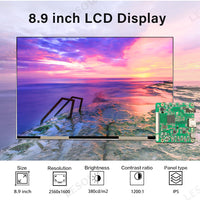 LESOWN M89-A01S 2.5K QHD Screen 8.9 inch HDMI Display Interface 2560x1600 IPS 1200:1 Full Viewing LCD Panel Module for PC Small TV Box