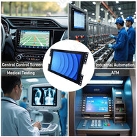 LESOWN E101-C01GBTE Small Embedded 10.1 Inch Display 600-1000cd/m² 1280x800 IPS LCD Screen with VGA/HDMI/USB(touch) for TV CCTV