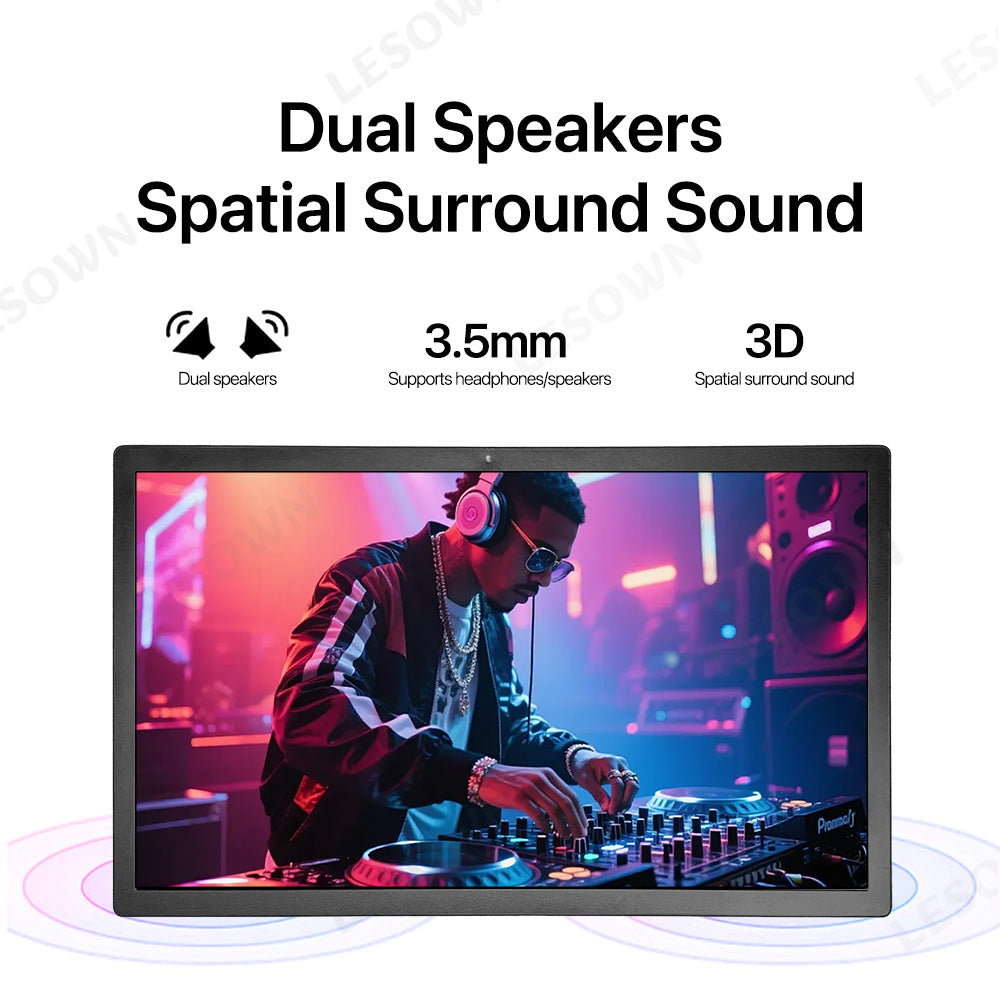 LESOWN P156KPM P185KPM Wireless 15.6 18.5 Inch FHD Portable Monitor Wireless Screen Projection Ideal for Streaming Movies and Reading Documents
