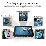 LESOWN E133-C01GBT Embedded Display 13.3 Inch 1920x1080 IPS Industrial LCD Monitor 60Hz 16:9 300cd/m2 with VGA/HDMI/Audio/USB(touch) for PC