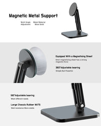 LESOWN Magnetic Portable Metal Support Adjustable Multi-angle Car Navigation Smart Phone Monitor Support Aluminium Alloy Case