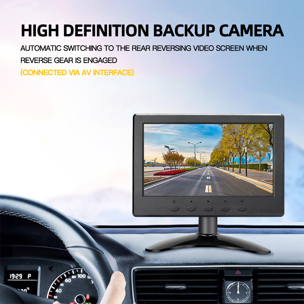 LESOWN N70 1024 x 600  7 inch HD Small LCD Car Monitor Touch Display  AV VGA HDMI Input