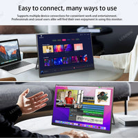 LESOWN P160KHR 16 inch Gaming Monitor 120Hz 2.5K  Display USB-C HDMI 16:10 Ultra Slim Portable Monitor