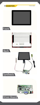 LESOWN M104-A01T 10.4 inch 1024x768 LCD Display 560cd/m2 LVDS 30PIN Touch Screen Capacitive IPS Small Assembly Module for Windows PC