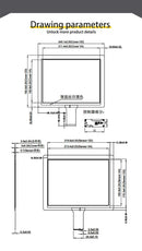 LESOWN M104-A01T 10.4 inch 1024x768 LCD Display 560cd/m2 LVDS 30PIN Touch Screen Capacitive IPS Small Assembly Module for Windows PC