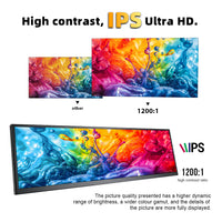 LESOWN P141GMT 14.1 inch 4K Long Bar Monitor Wide Touch USB C HDMI PC External Bar Monitor