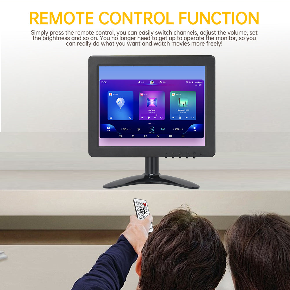 LESOWN N80 8 inch Portable 1024x768 IPS Car Rear View Monitor HDMI AV VGA USB VESA