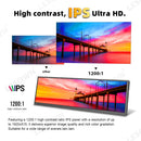 LESOWN P126GPT 12.6 inch USB C Stretched Bar LCD Monitor HDMI Touchscreen Portable Display Extended
