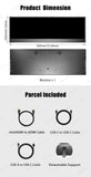 LESOWN P141GMS 14.1 inch Long Portable Monitor 4K Ultra Wide USB C HDMI IPS Laptop PC External LCD Monitor
