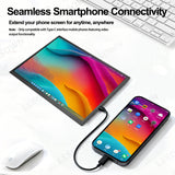 LESOWN P101DP P101DP-T 10.1inch 1280x800 IPS LCD Portable Display Mini Secondary Monitor USB‑C Side Screen Compact Display for Laptop Plug & Play