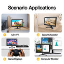 LESOWN N90 HDMI Monitor 9 inch Touchscreen Wide 16:9 1024x600 HD LCD Computer Game Security Display Sub Screen with Speakers