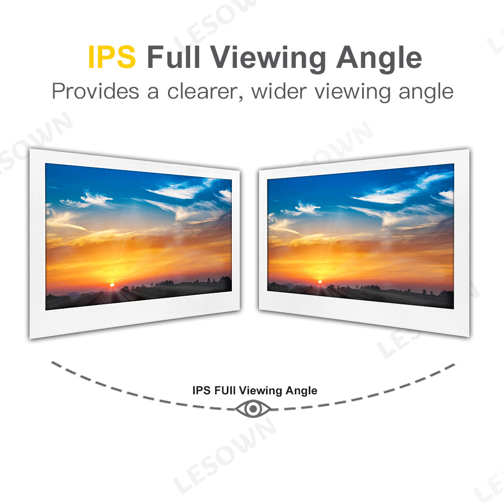 LESOWN P43CW 4.3inch Small HDMI Portable Monitor  800×480with Speakers Portable Temperature Monitoring Display