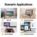 LESOWN N116 Small Size 11.6 inch 1080p Widescreen LCD VGA HDMI VESA Monitor 1366x768 IPS Resistive Touch Display Built-in Speakers