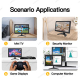 LESOWN N116 Small Size 11.6 inch 1080p Widescreen LCD VGA HDMI VESA Monitor 1366x768 IPS Resistive Touch Display Built-in Speakers