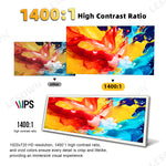 LESOWN P123WPT P123GPT 12.3'' Ultra-Wide Horizontal Display 1920x720 Portable Bar Monitor Extra Screen for Laptop PC Gaming Work & Entertainment
