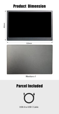 LESOWN P50F mini Monitor 5 inch 100%sRGB USB Connect OLED 6500:1 Contrast Small Extended Screen Display Driver Need
